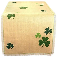 DII® 74" Shamrock Printed Jute Table Runner