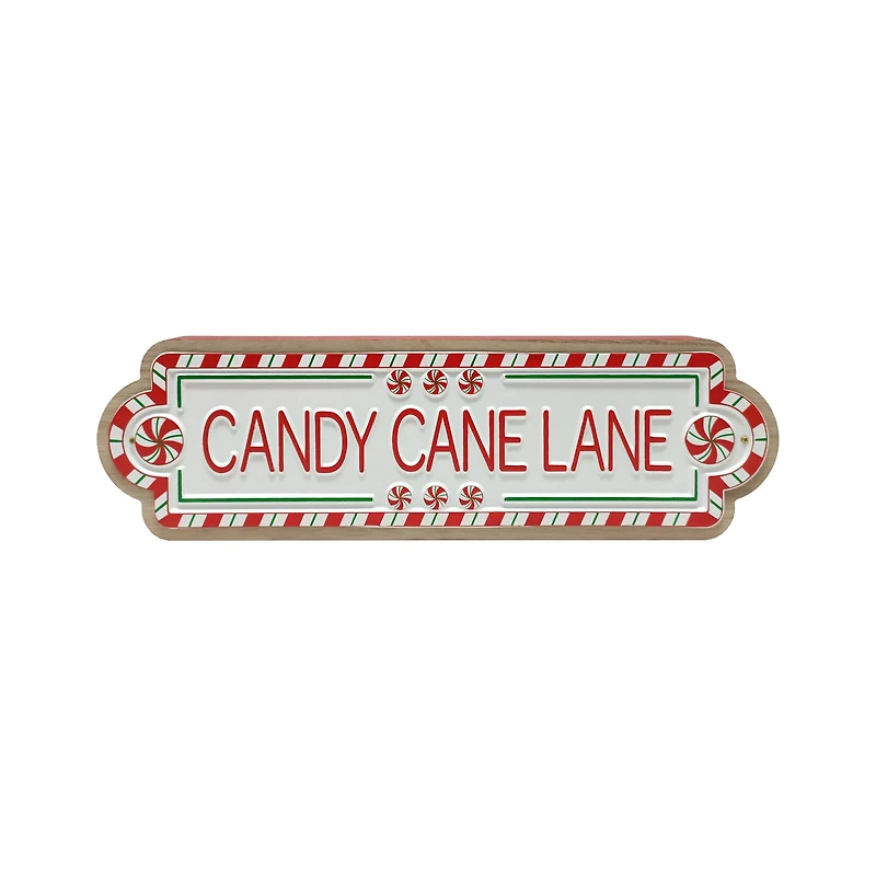 15.5" Candy Cane Lane Sign Tabletop Décor by Ashland®