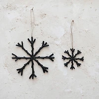 Hello Honey® 8" Black Cast Aluminum Snowflake Ornament