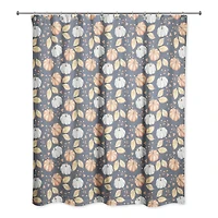 Harvest Pumpkins & Leaves Shower Curtain