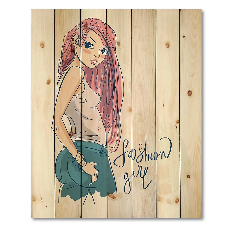 Designart - Trendy Fashion Girl I