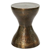 19" Bronze Iron Industrial Accent Table