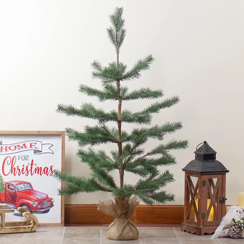 3ft. Unlit Real Touch™️ Ponderosa Pine Artificial Christmas Tree with Jute Base
