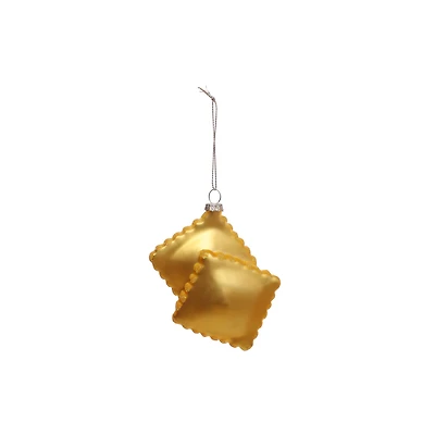 4" Ravioli Pasta Glass Ornament by Ashland®