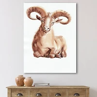 Designart - Portrait of Wild Ram With Mighty Horns II