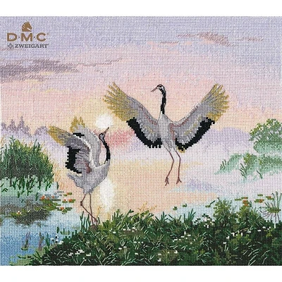 Oven Dancing Cranes Cross Stitch Kit