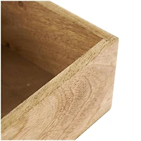 Brown & Gold Mango Wood Scroll Storage Box Set