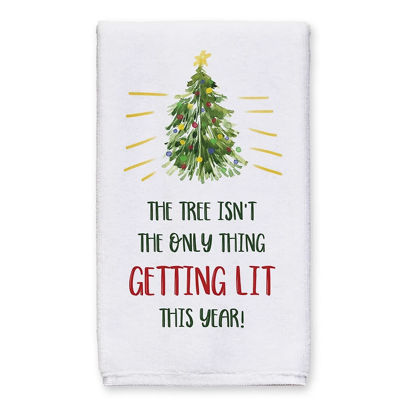 Getting Lit Xmas Tree Tea Towels - Set of 2