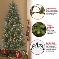 6.5ft. Pre-Lit Wintry Pine® Artificial Christmas Tree, Clear Lights