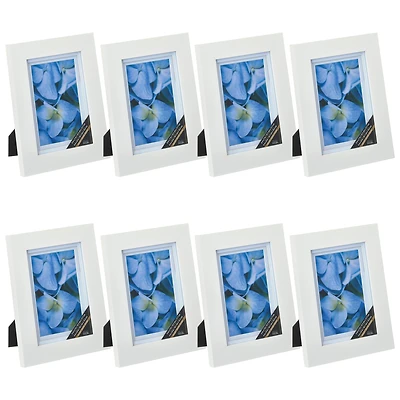 8 Pack: White 4" x 6" Gallery Frame with Double Mat, Airfloat Gallery by Studio Décor®