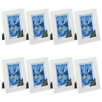 8 Pack: White 4" x 6" Gallery Frame with Double Mat, Airfloat Gallery by Studio Décor®