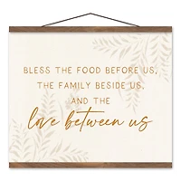 Fall Love Between Us Teak Hanging Canvas