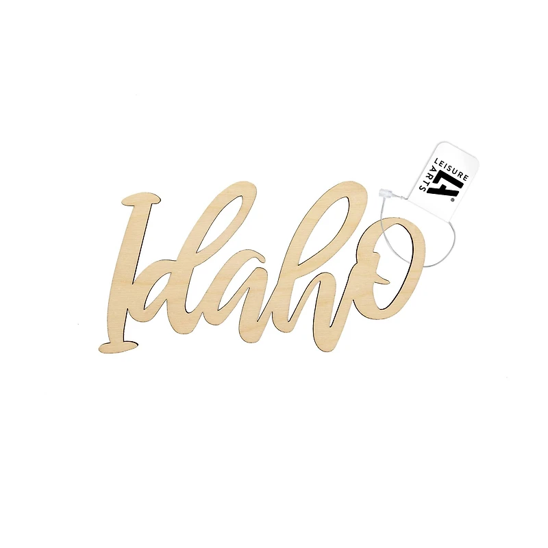 Leisure Arts® 7" Wood Idaho Word
