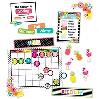 Schoolgirl Style™ Simply Stylish Tropical Pineapple Calendar Bulletin Board Set, 2ct.