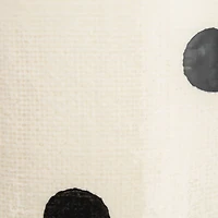 Hello Honey® 7" Black and Ivory Textured Stoneware Planter with Polka Dots and Saucer