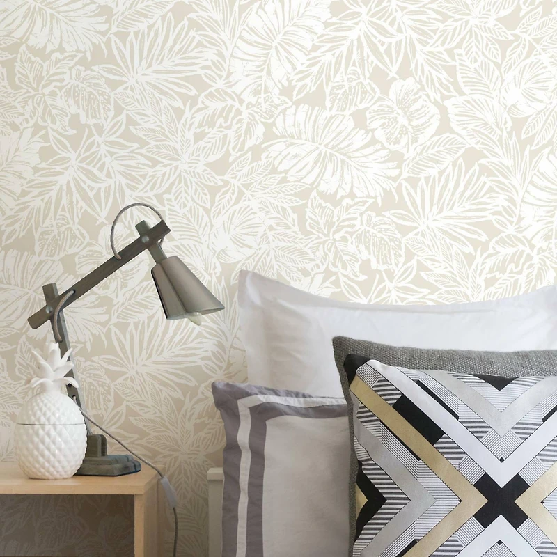 RoomMates Batik Tropical Leaf Peel & Stick Wallpaper