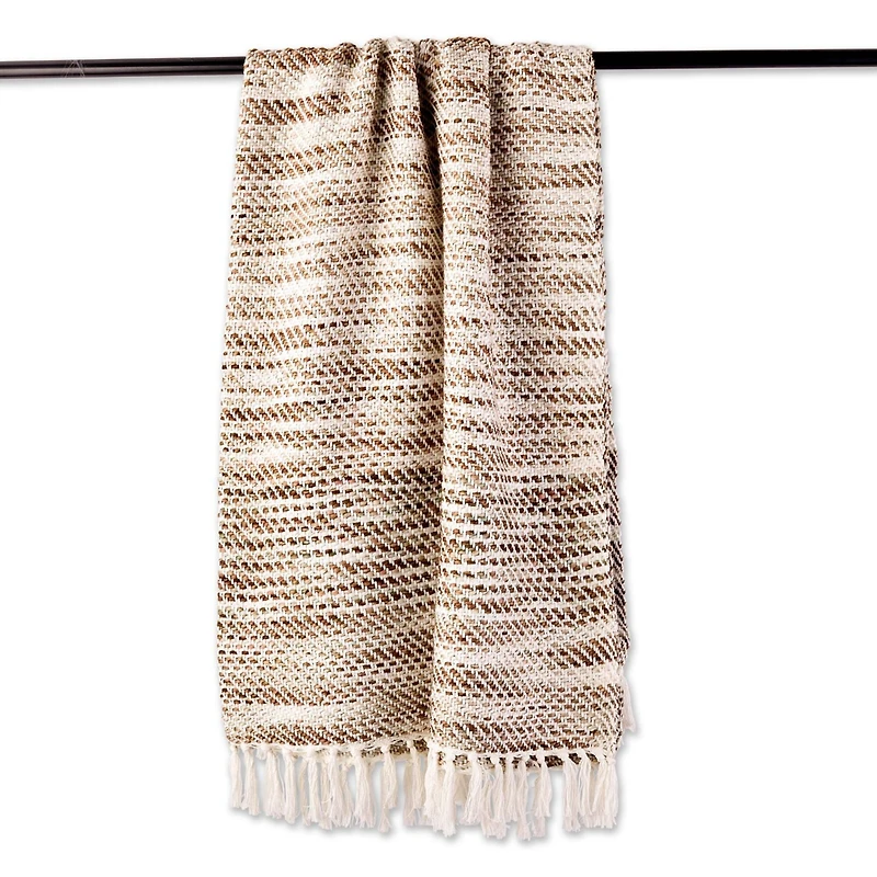 DII® Natural Tone Diagonal Stripe Acrylic Throw
