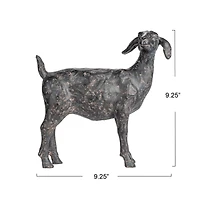 Hello Honey® 9.25" Black Standing Goat Accent Décor with Cast Iron Finish