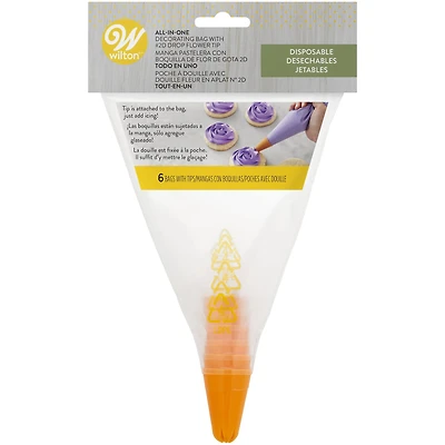Wilton® All-In-One Decorating Bags With #2D Drop Flower Tip
