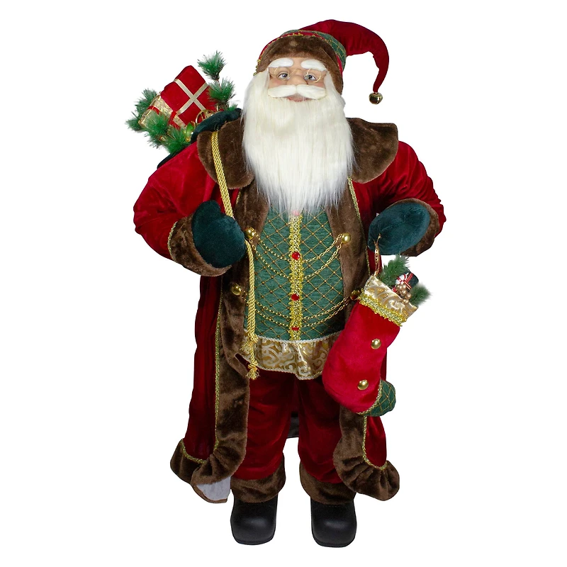 4ft. Standing Santa Christmas Figure with Presents