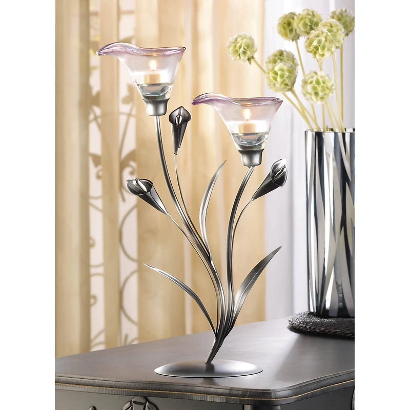 15" Calla Lily Candle Holder