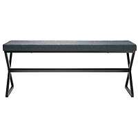 Household Essentials Harper 46.5" Metal & Boucle Bench