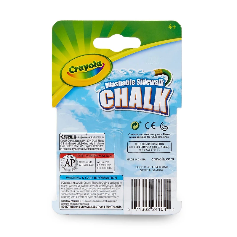 Crayola® Sidewalk Chalk, 12 Packs of 4
