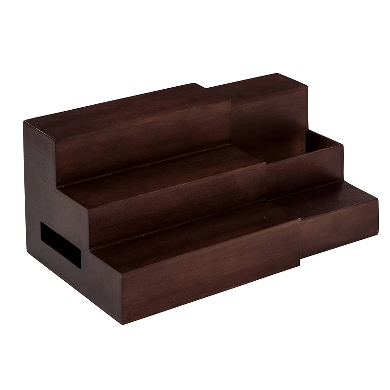 Walnut Expandable Bamboo Tiered Spice Rack