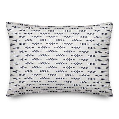 Indigo Leaf Pattern 14" x 20" Indoor / Outdoor Pillow