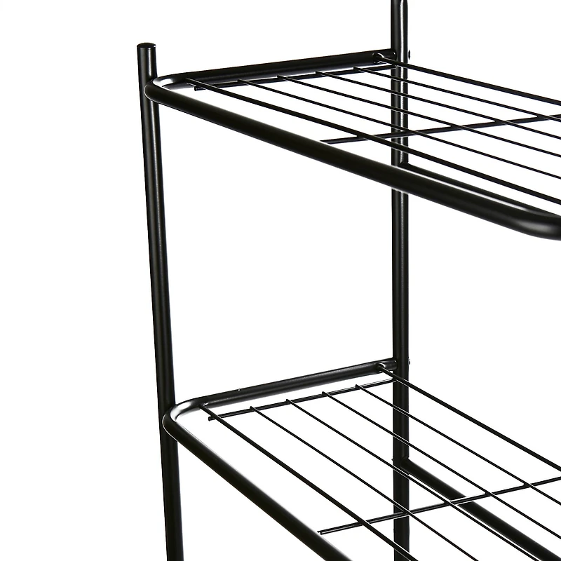 Mind Reader Black 3-Tier Over the Toilet Rack