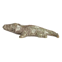 Hello Honey® 6.5" Green Stoneware Alligator Match Holder