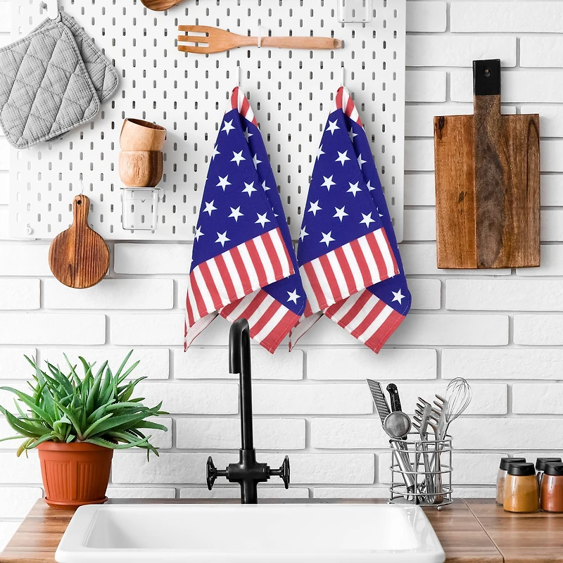 Stars & Stripes Americana Kitchen Tea Towel Set