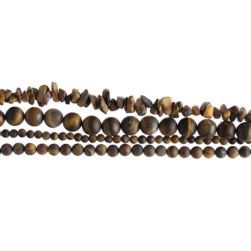 Matte Brown Tiger's Eye Stone Beads by Bead Landing™