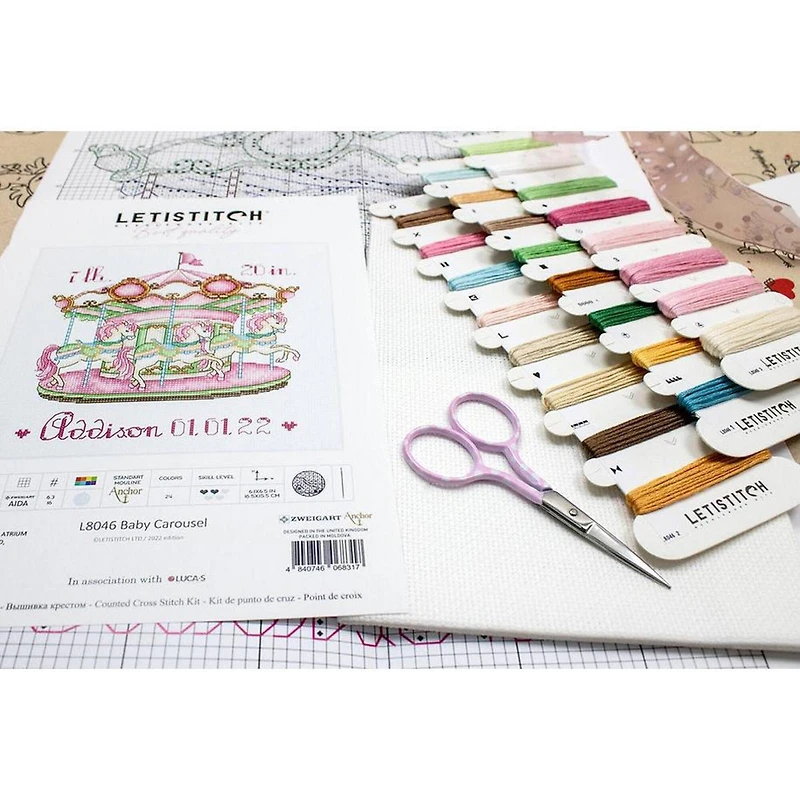Letistitch Baby Carousel Counted Cross Stitch Kit