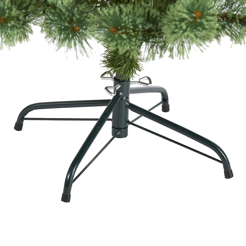 5ft. Pre-Lit White Mountain Pine & Pinecones Artificial Christmas Tree with Clear LED Lights