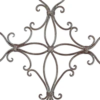 Black Metal Scroll Cross Wall Decor 19" x 0" x 29"