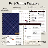 TF Publishing 2024 - 2025 Royal Tartan Large Spiral Planner