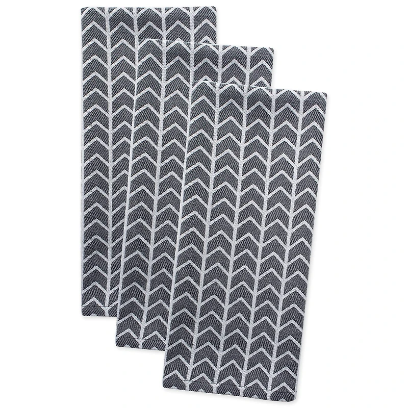 DII® Black & White Herringbone  Dishtowel (Set of 3)