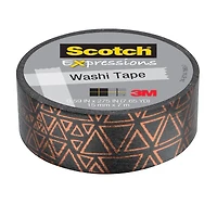 24 Pack: 3M Scotch® Expressions Black & Copper Foil Triangles Washi Tape