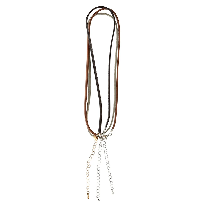 Leather Choker Necklaces by Bead Landing™, 3ct.
