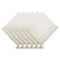 DII® Natural Variegated Stripe with Tassel Cloth Dinner Napkins, 6ct.