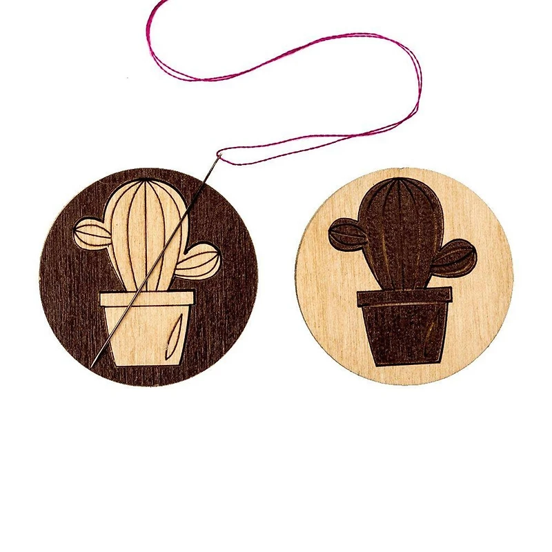 Wonderland Crafts Cactus Double-Sided Magnetic Needle Holder