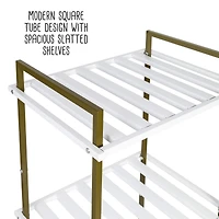6 Pack: Honey Can Do Olive & White 3-Tier Tubular Metal Shelf