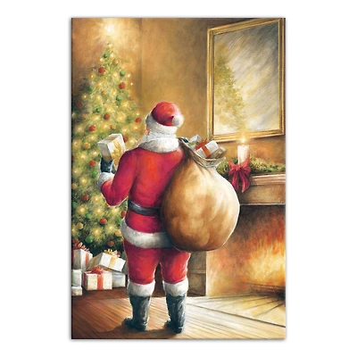 Santa Toy Sack Scene Canvas Wall Art