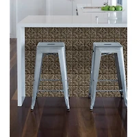 InHome Camden Antique Bronze Tin Peel & Stick Backsplash Tiles