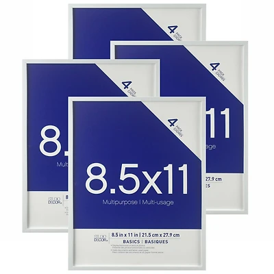 4 Pack Basics 8.5" x 11" Multipurpose Wall Frames by Studio Décor