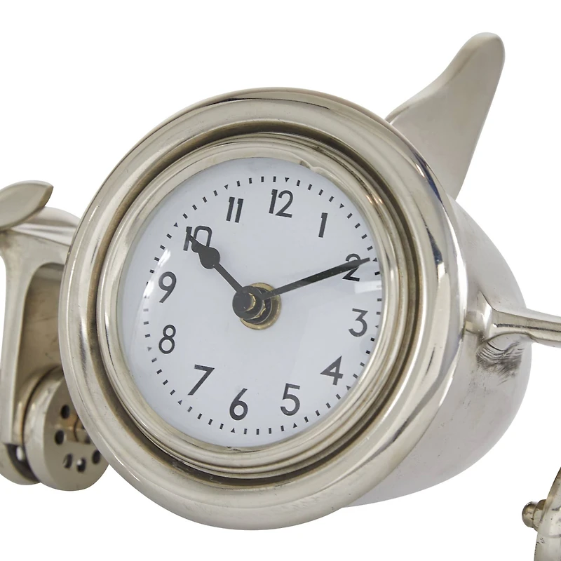 The Novogratz 16" Silver Aluminum Airplane Clock