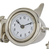 The Novogratz 16" Silver Aluminum Airplane Clock