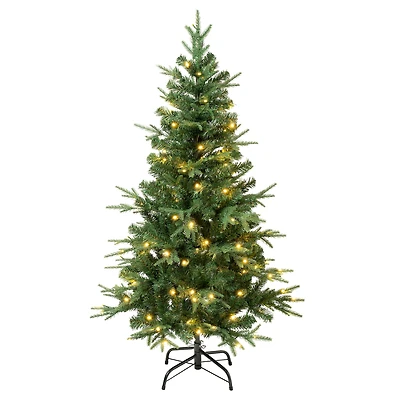4.5ft. Pre-Lit Feel-Real® Duxbury Artificial Christmas Tree, Warm White LED Lights