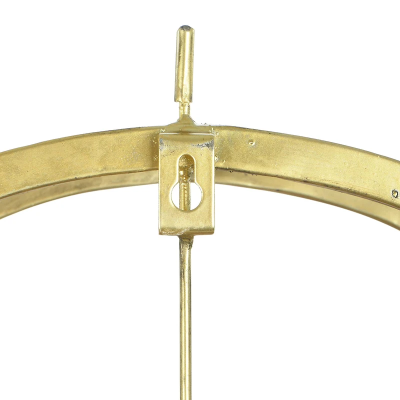 Hello Honey® 2.5ft. Gold Double Frame Round Clock